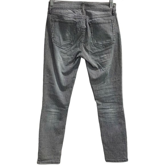 Gap Womens Coupe Moulante Skinny Jeans Blue Pinstripe Stretch Low Rise Denim 2 - Picture 2 of 5